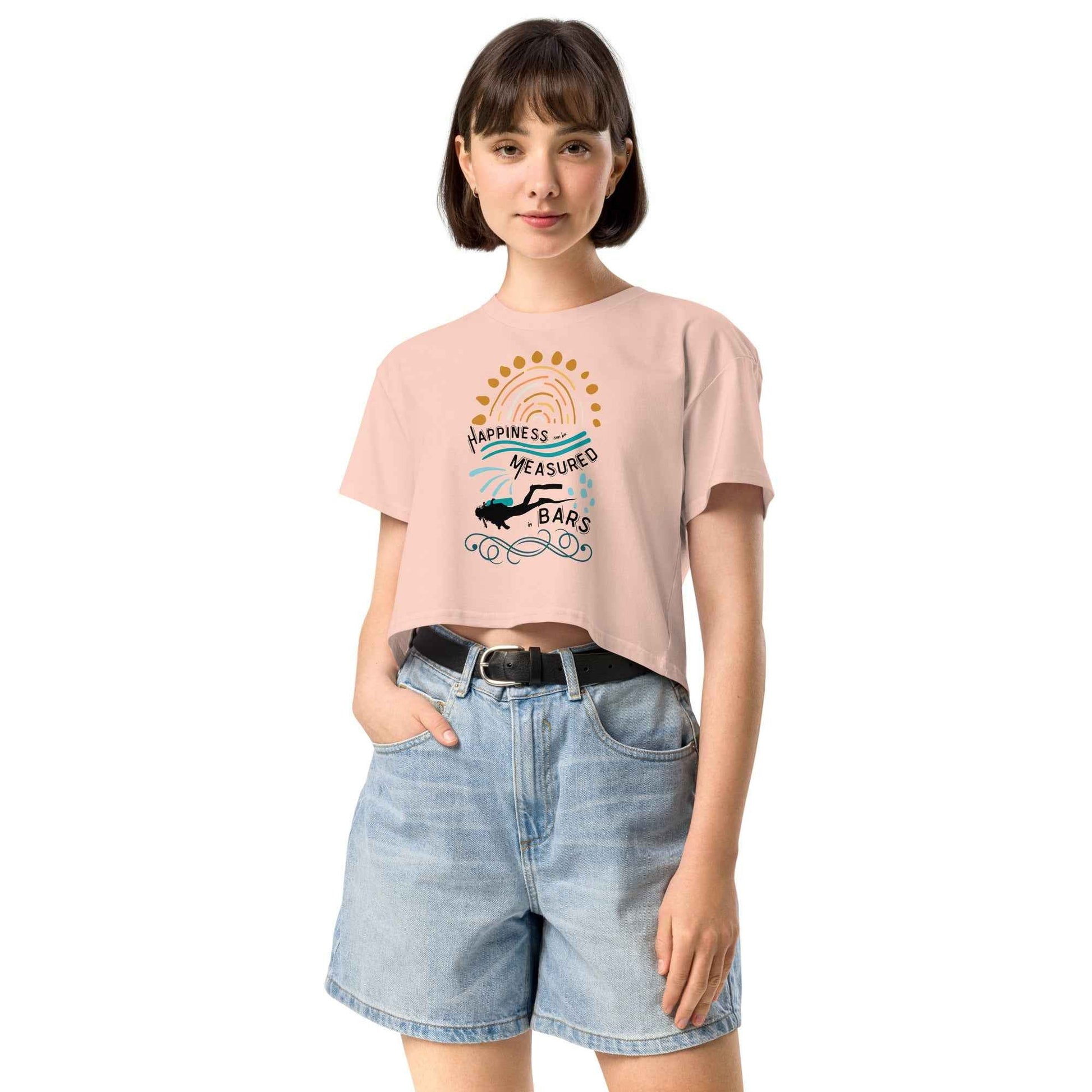 Happiness Can Be Measured in Bars Women’s Crop Top - 