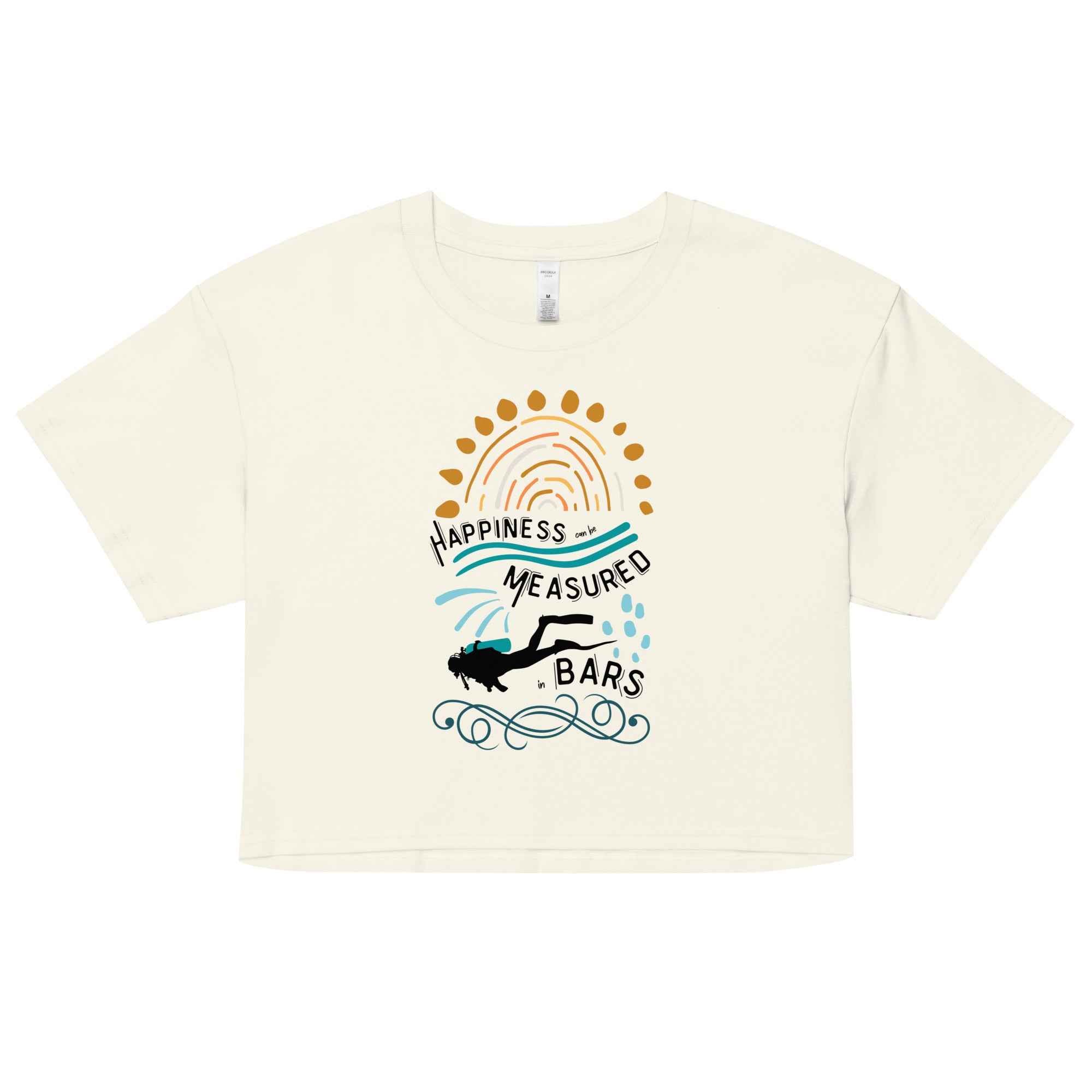 Happiness Can Be Measured in Bars Women’s Crop Top -  - ["T","women"]