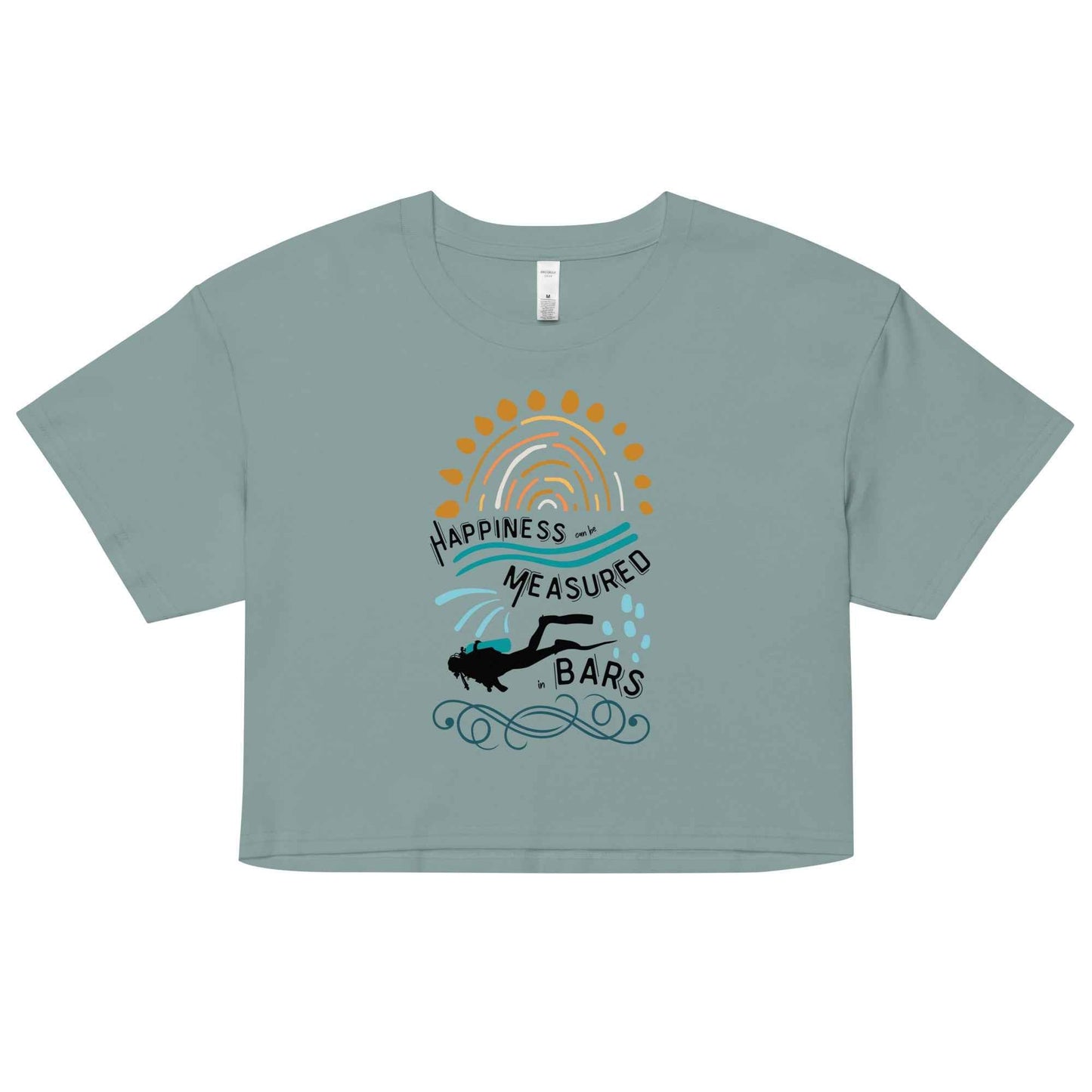Happiness Can Be Measured in Bars Women’s Crop Top - 