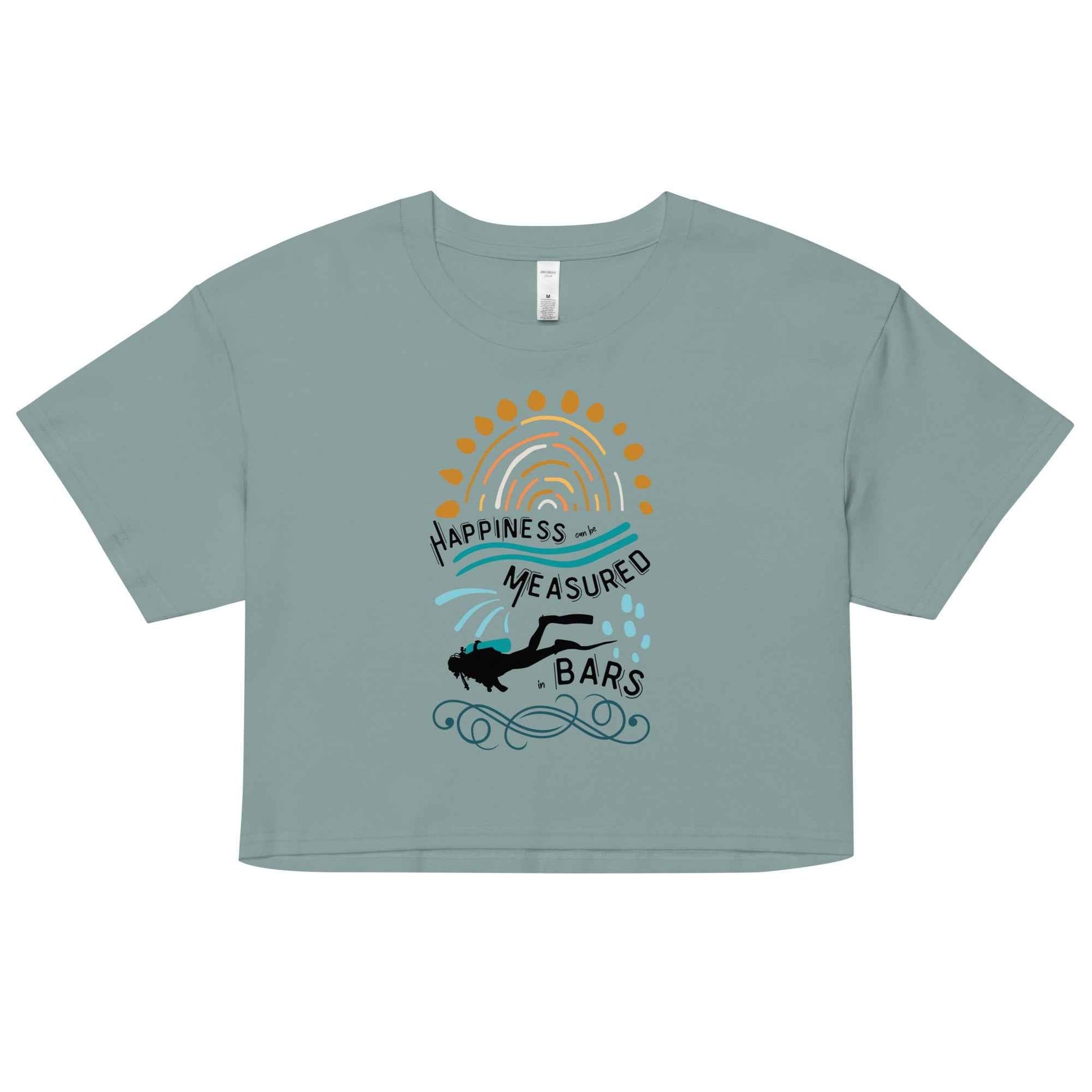 Happiness Can Be Measured in Bars Women’s Crop Top - 
