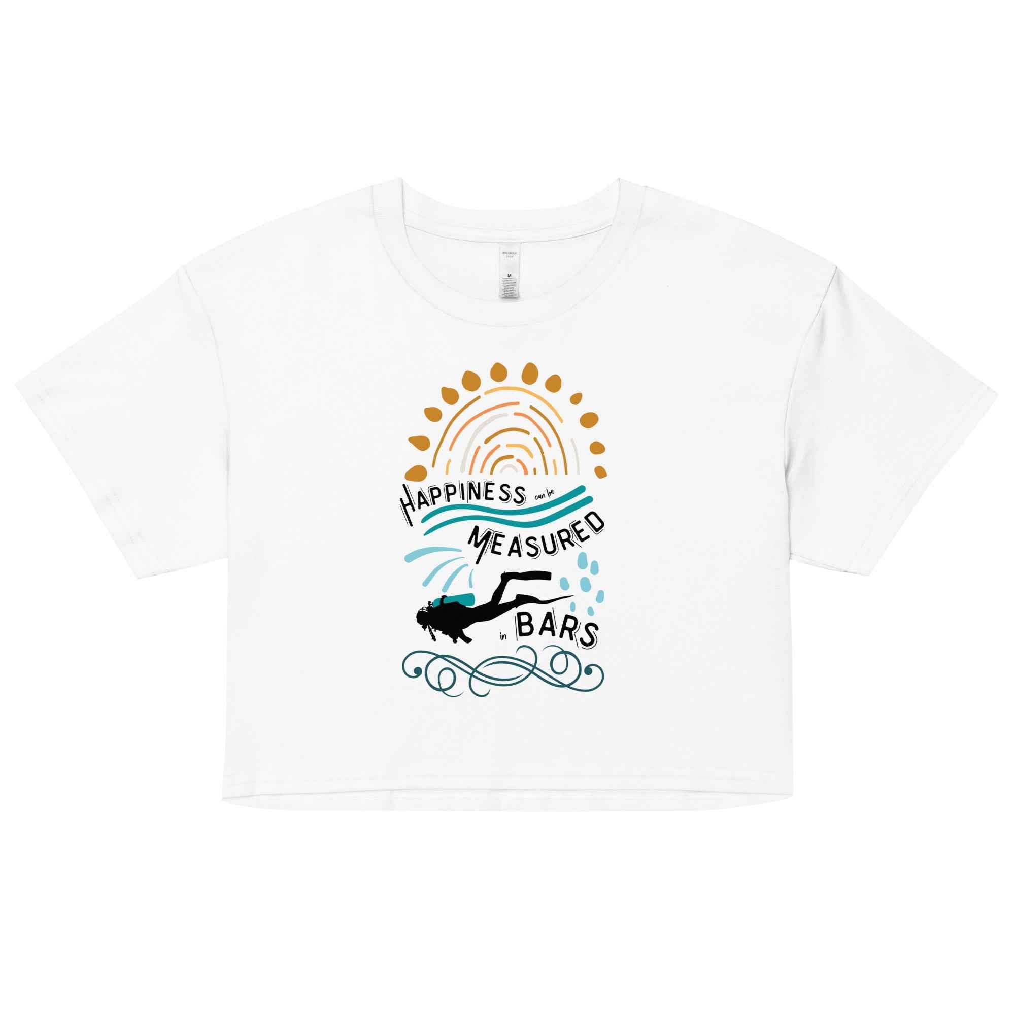 Happiness Can Be Measured in Bars Women’s Crop Top -  - ["T","women"]