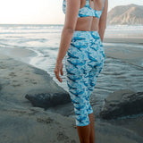 Spotted Eagle Ray Capri Swim Leggings -  - ["leggings","ray","Spotted Eagle Ray","Wildlife","women"]