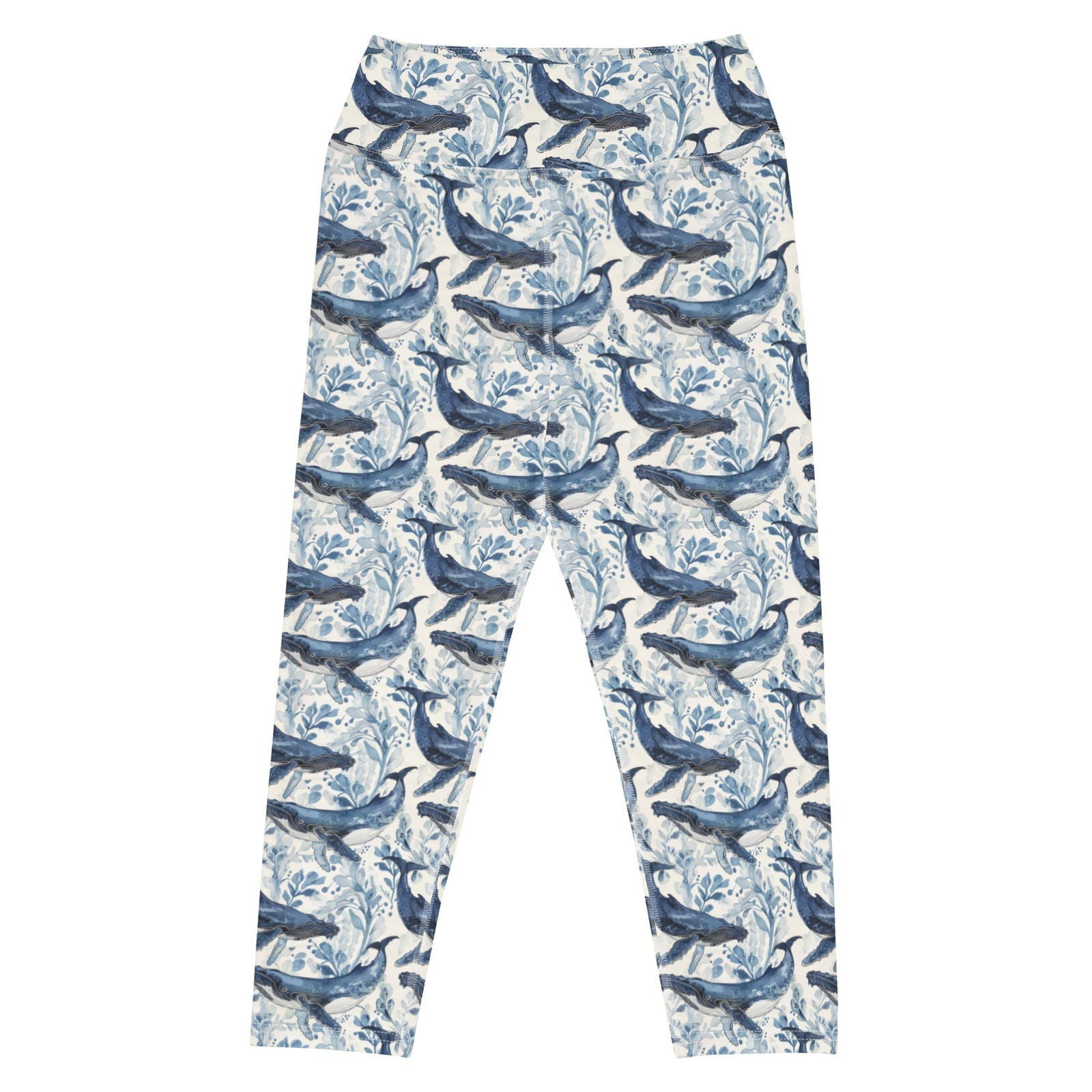 Spotted Eagle Ray Capri Swim Leggings -  - ["leggings","ray","Spotted Eagle Ray","Wildlife","women"]
