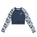 Moonlight Manta Eco Cropped Rash Guard Solid -  - ["Moonlight Manta","rash guard","ray","Wildlife","women"]