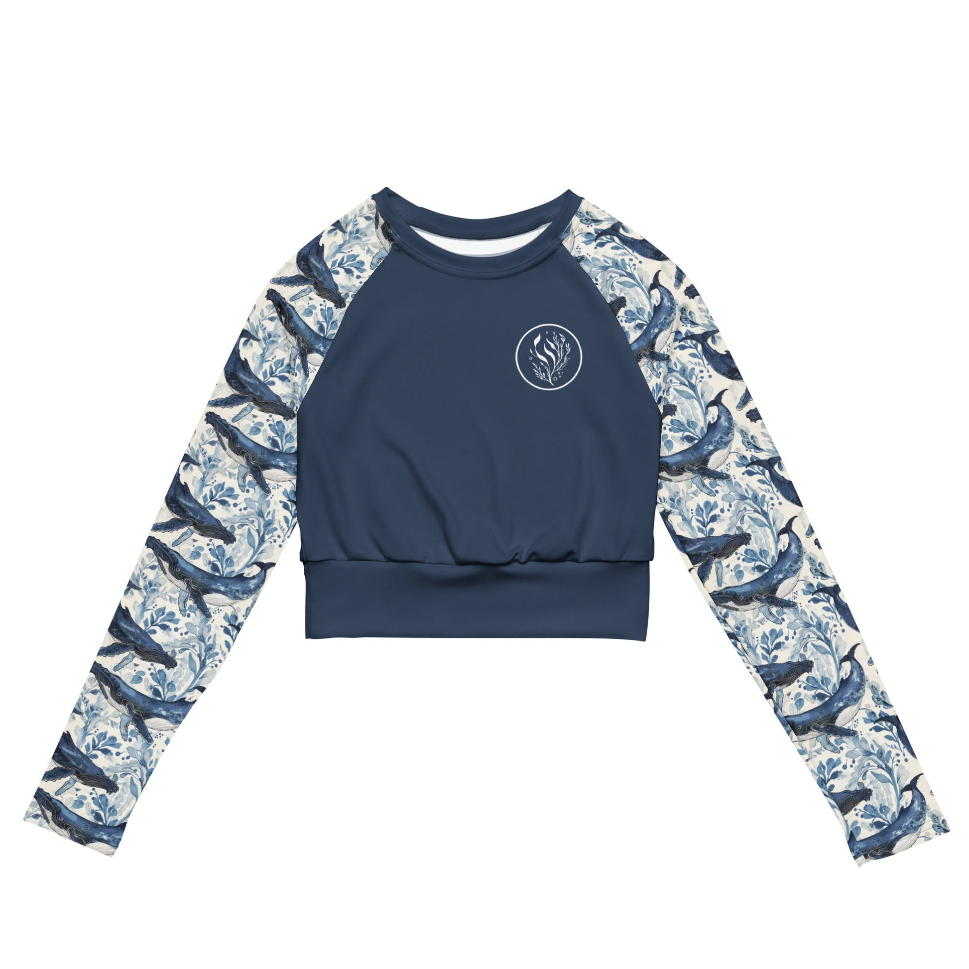 Tropical Reef Fish Eco Cropped Rash Guard Solid - 