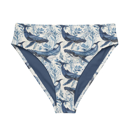 Humpback Whale Song Eco High-Waisted Bikini Bottom - 