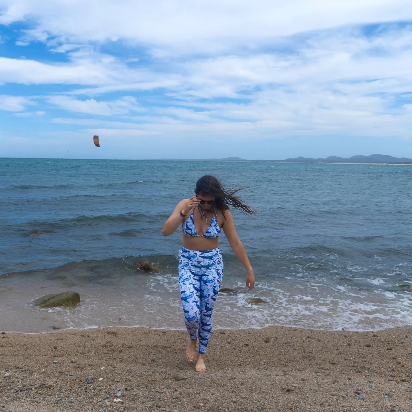 Humpback Whale Song Eco Swim Leggings With Pockets - Salinity Swimwear