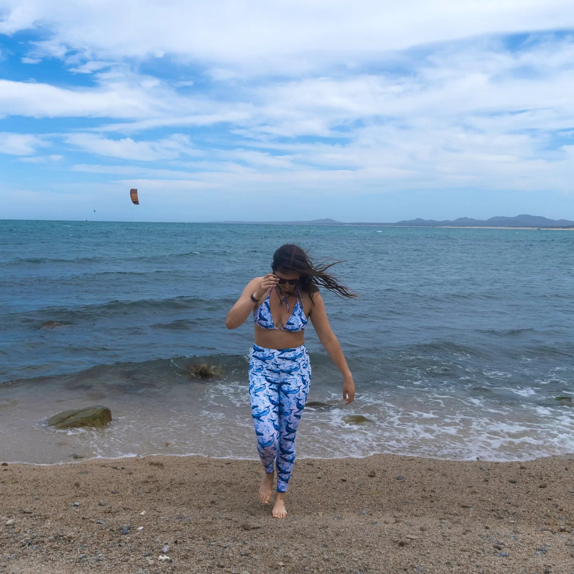 Humpback Whale Song Eco Swim Leggings With Pockets - Salinity Swimwear