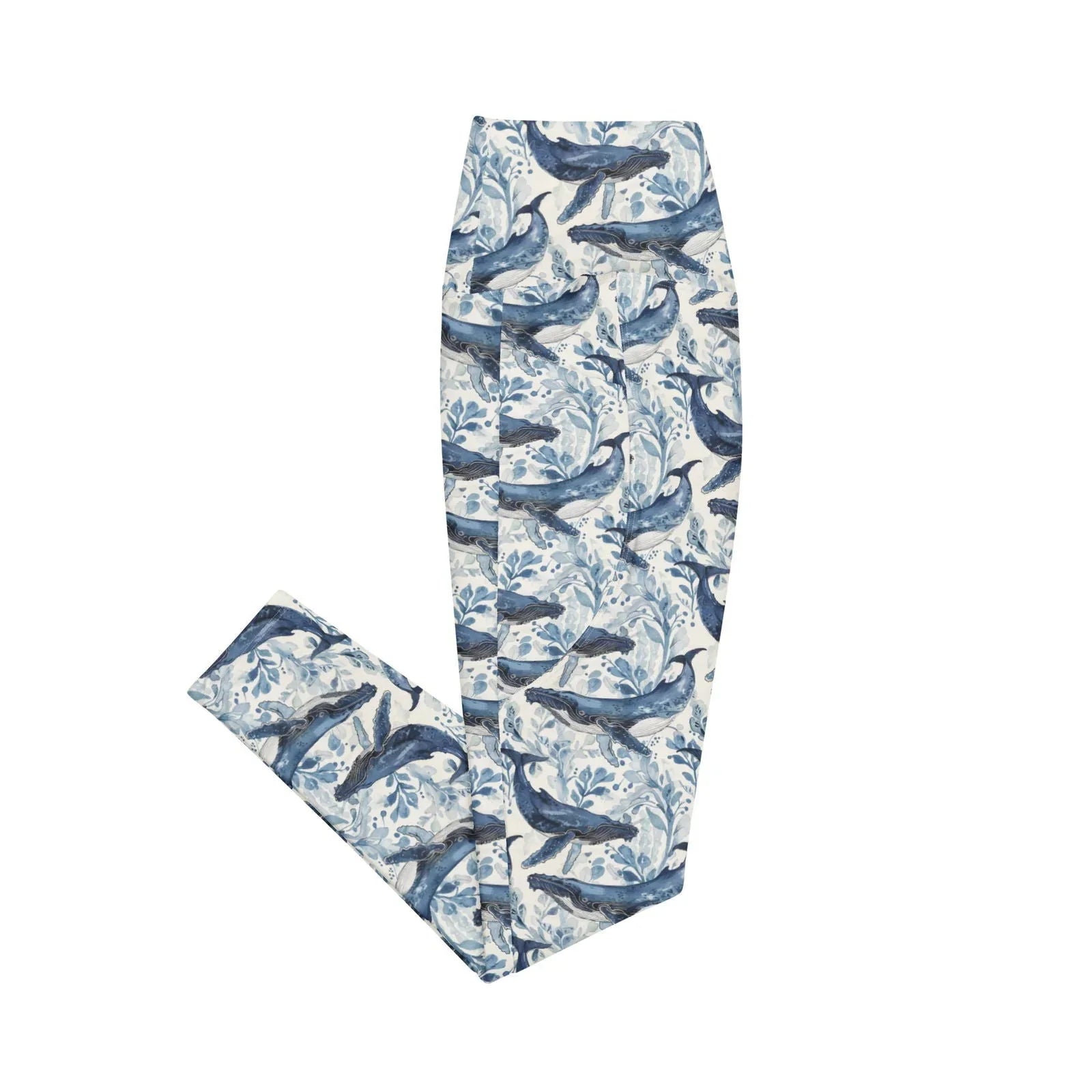 Humpback Whale Song Eco Swim Leggings With Pockets - Salinity Swimwear
