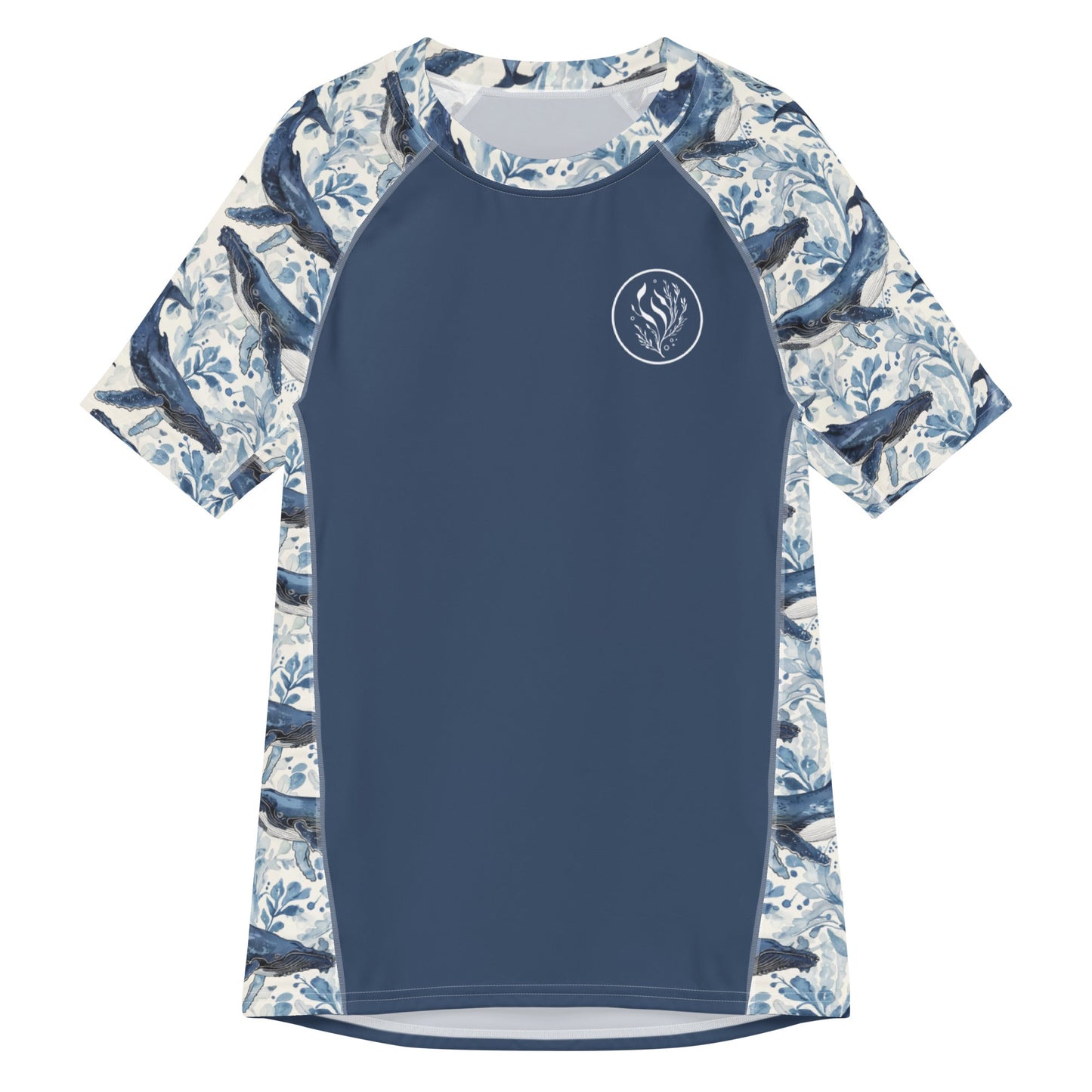 Humpback Whale Song Men’s Short Sleeve Swim Shirt - 