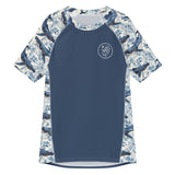 Humpback Whale Song Men’s Short Sleeve Swim Shirt -  - ["Humpback Whale Song","Men","Rash guard","whale"]