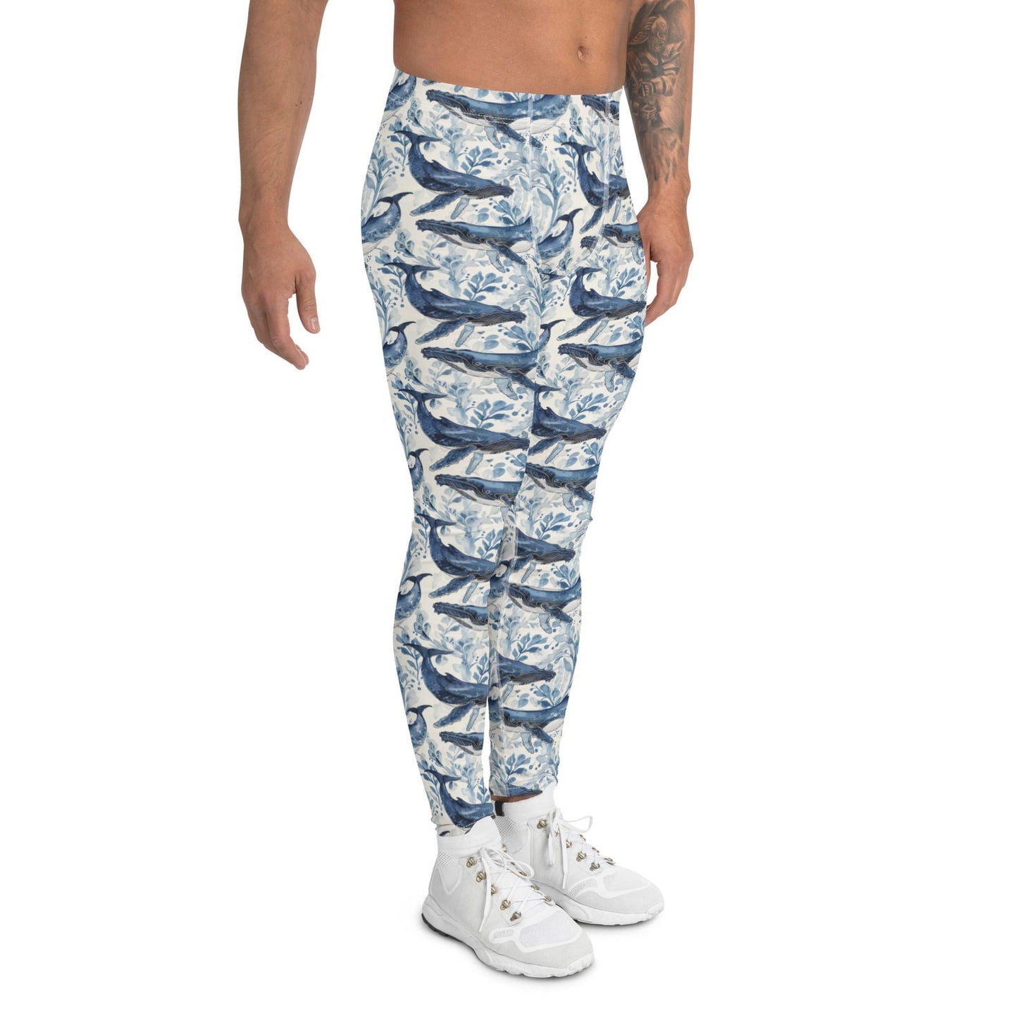 Humpback Whale Song Men's Swim Leggings - 