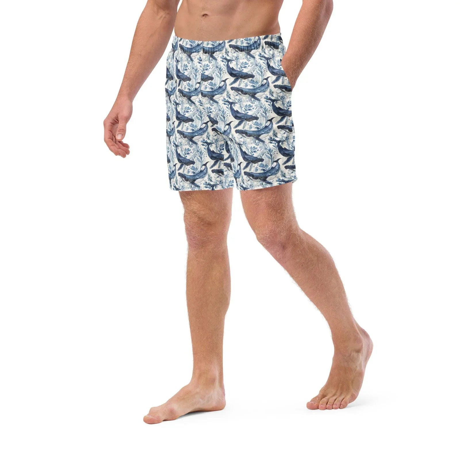 Humpback Whale Song Men's Swim Trunks - 