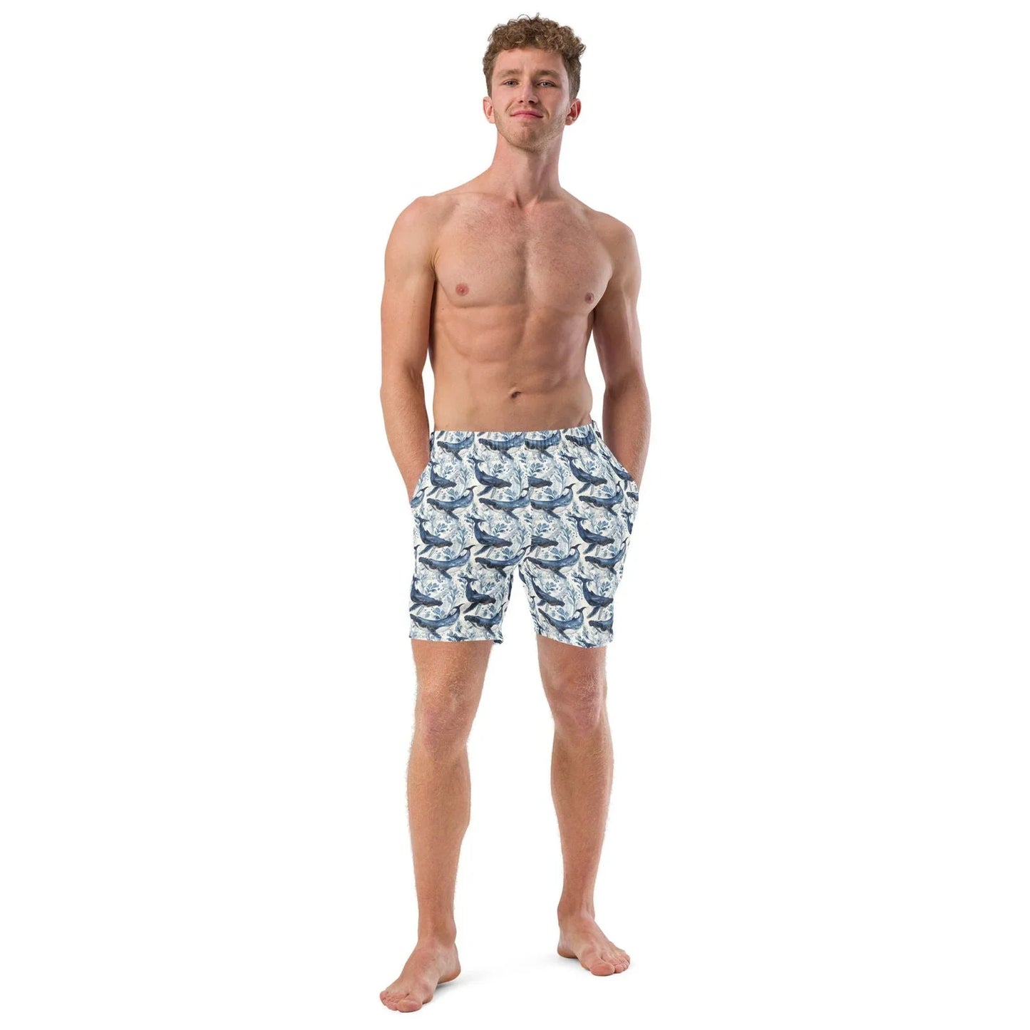 Humpback Whale Song Men's Swim Trunks - 