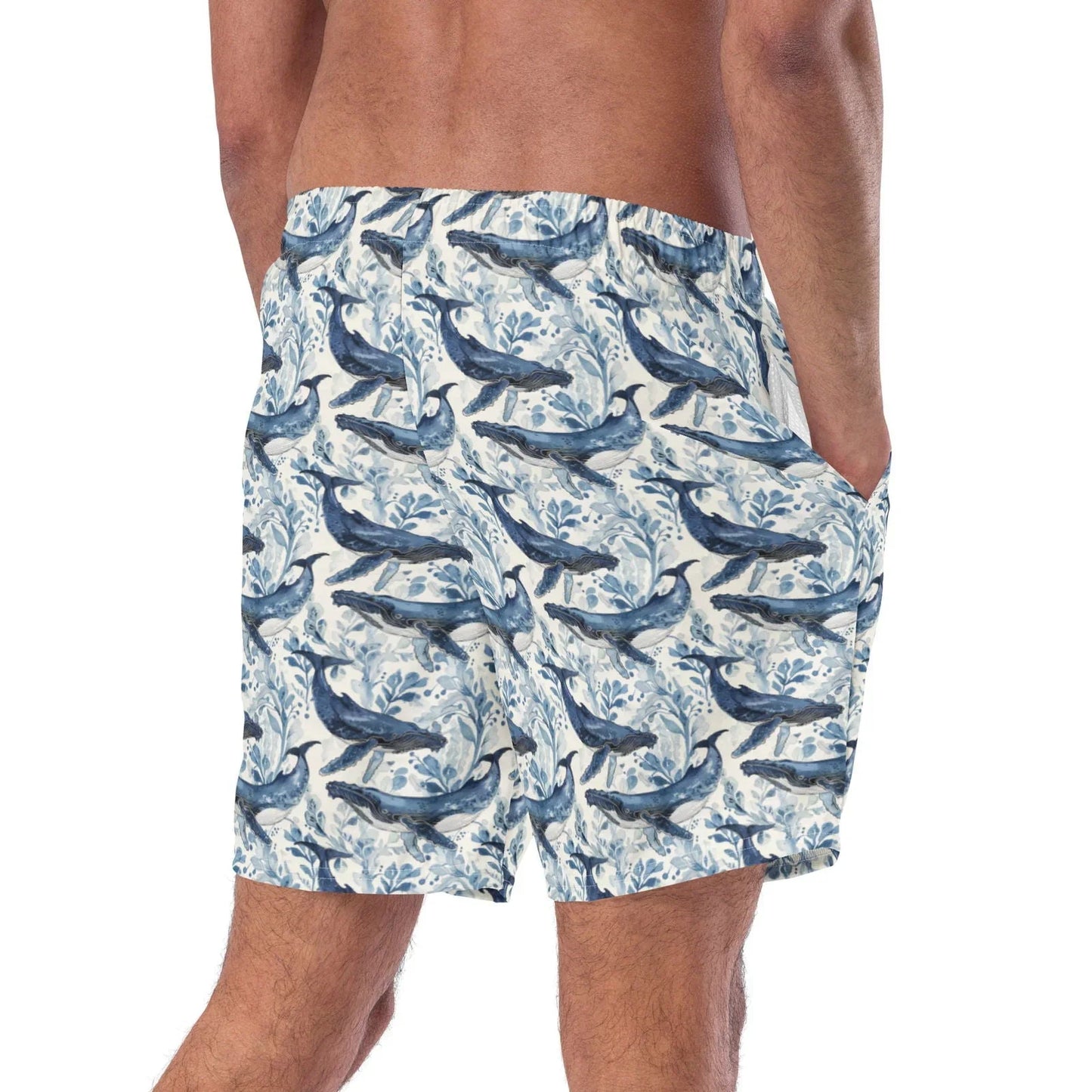Humpback Whale Song Men's Swim Trunks - 