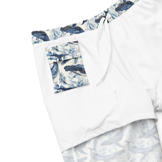 Humpback Whale Song Men's Swim Trunks - 