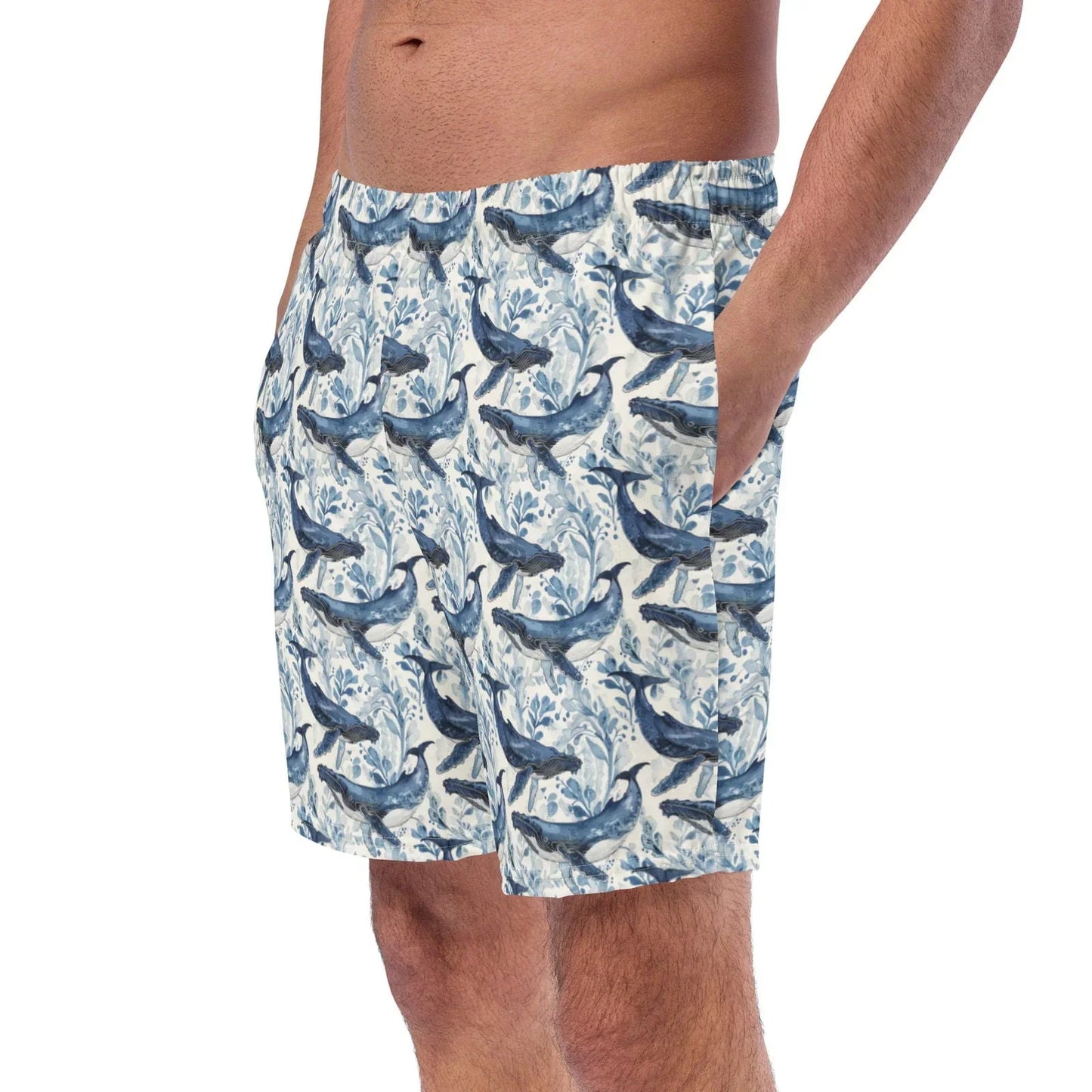 Humpback Whale Song Men's Swim Trunks - 