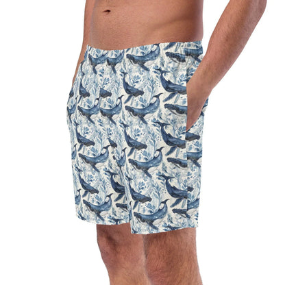 Humpback Whale Song Men's Swim Trunks - 