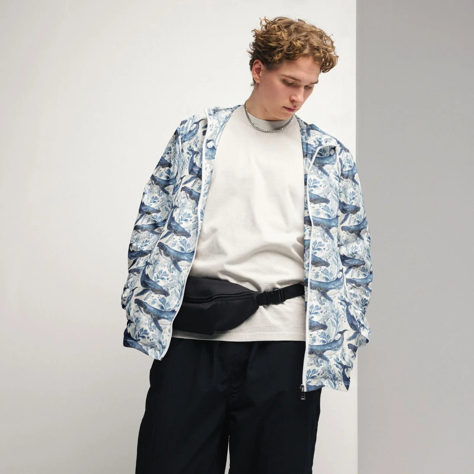 Humpback Whale Song Men's Windbreaker - 