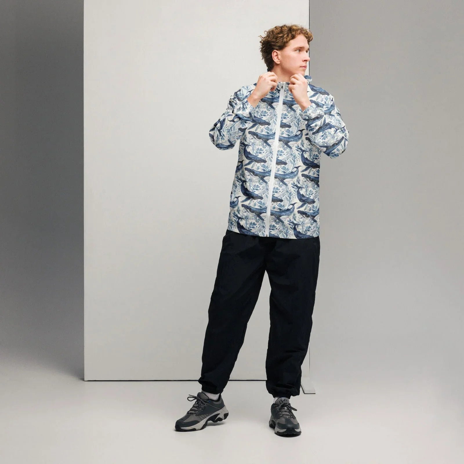 Humpback Whale Song Men's Windbreaker - 