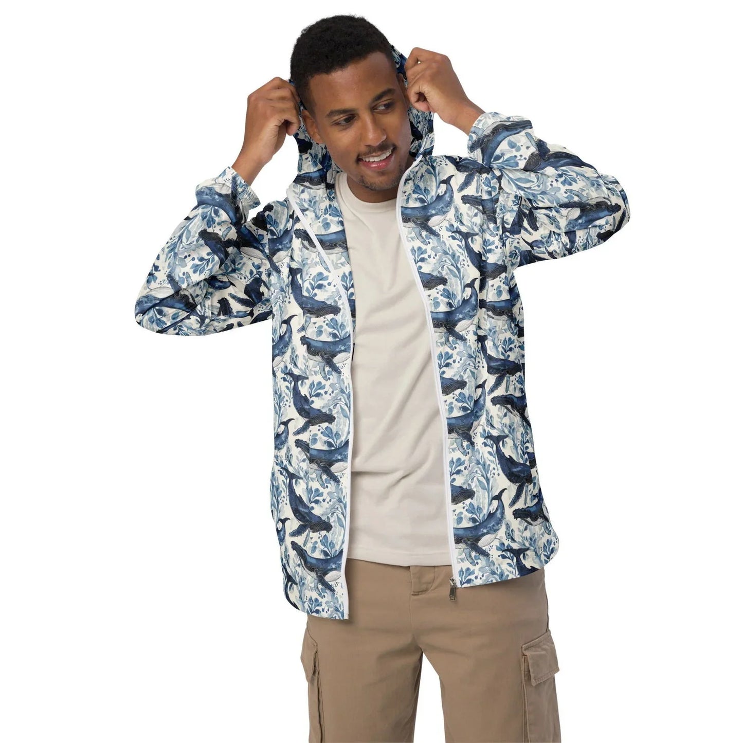 Humpback Whale Song Men's Windbreaker - 