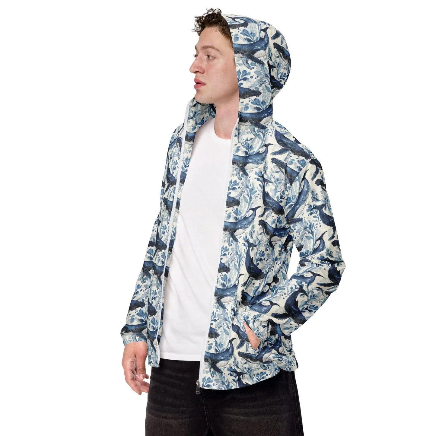 Humpback Whale Song Men's Windbreaker - 