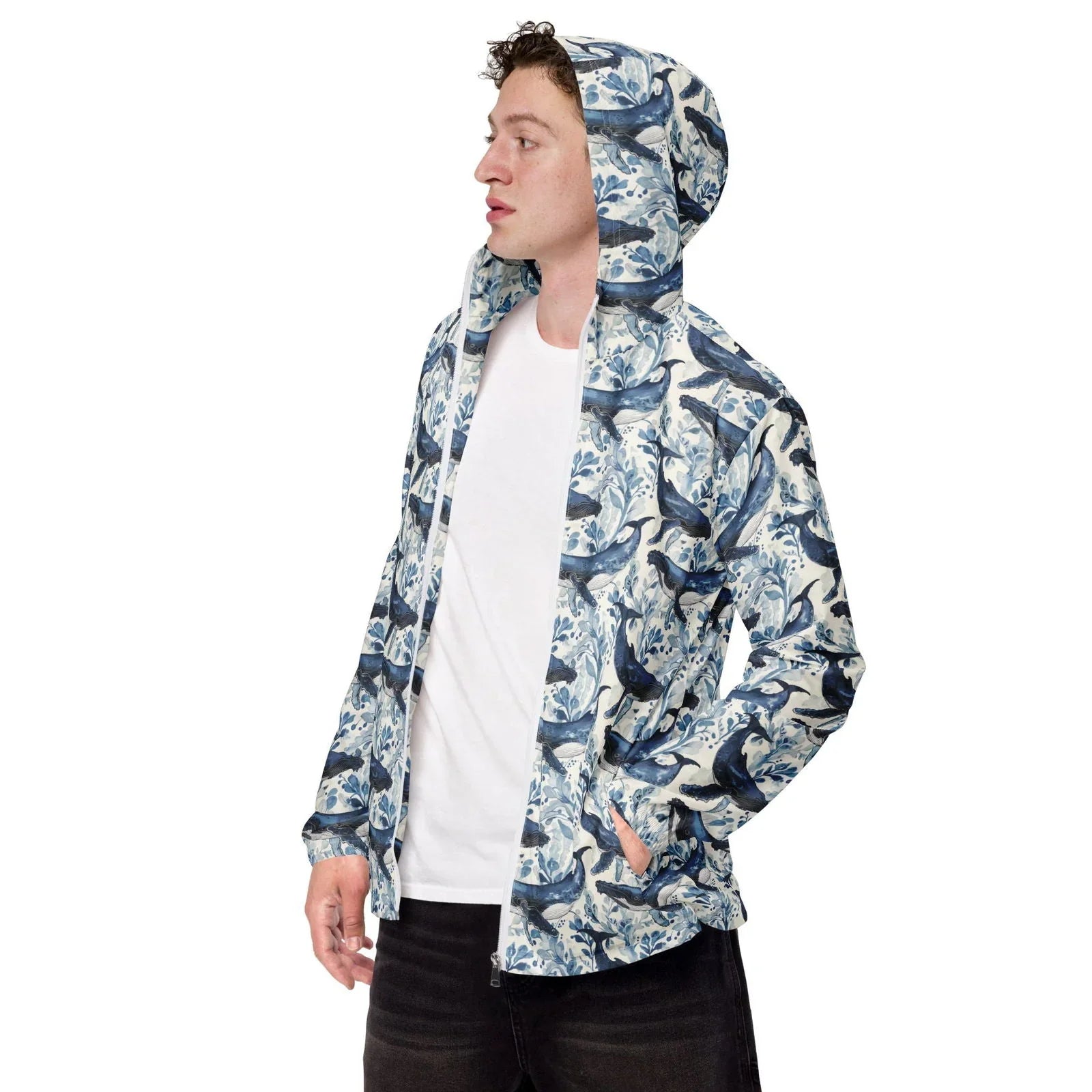 Humpback Whale Song Men's Windbreaker - 