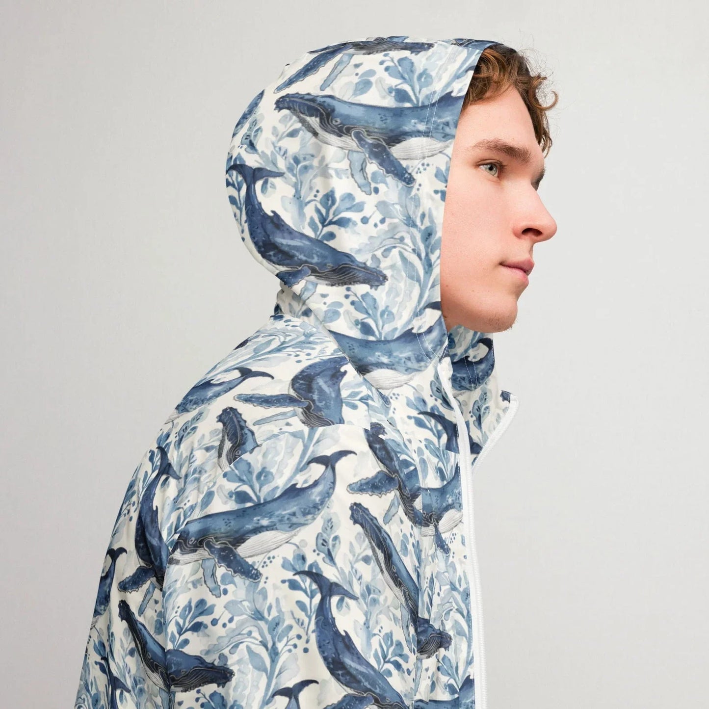 Humpback Whale Song Men's Windbreaker - 