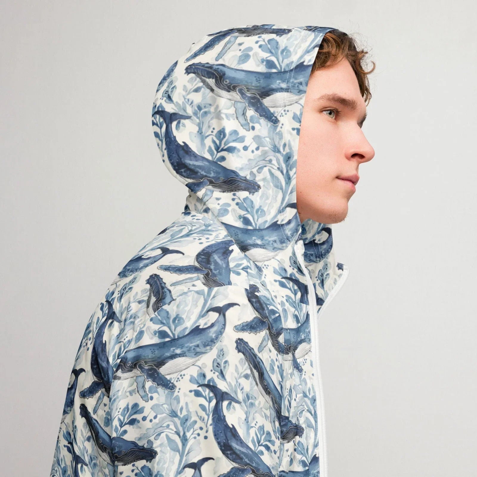 Humpback Whale Song Men's Windbreaker - 