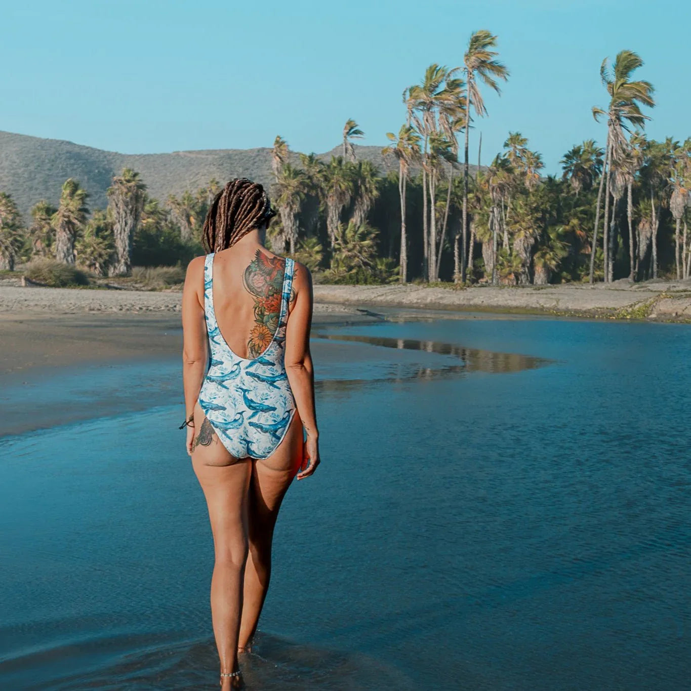 Humpback Whale Song One-Piece Swimsuit - 
