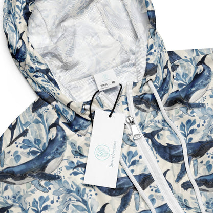 Humpback Whale Song Women’s cropped Windbreaker - 