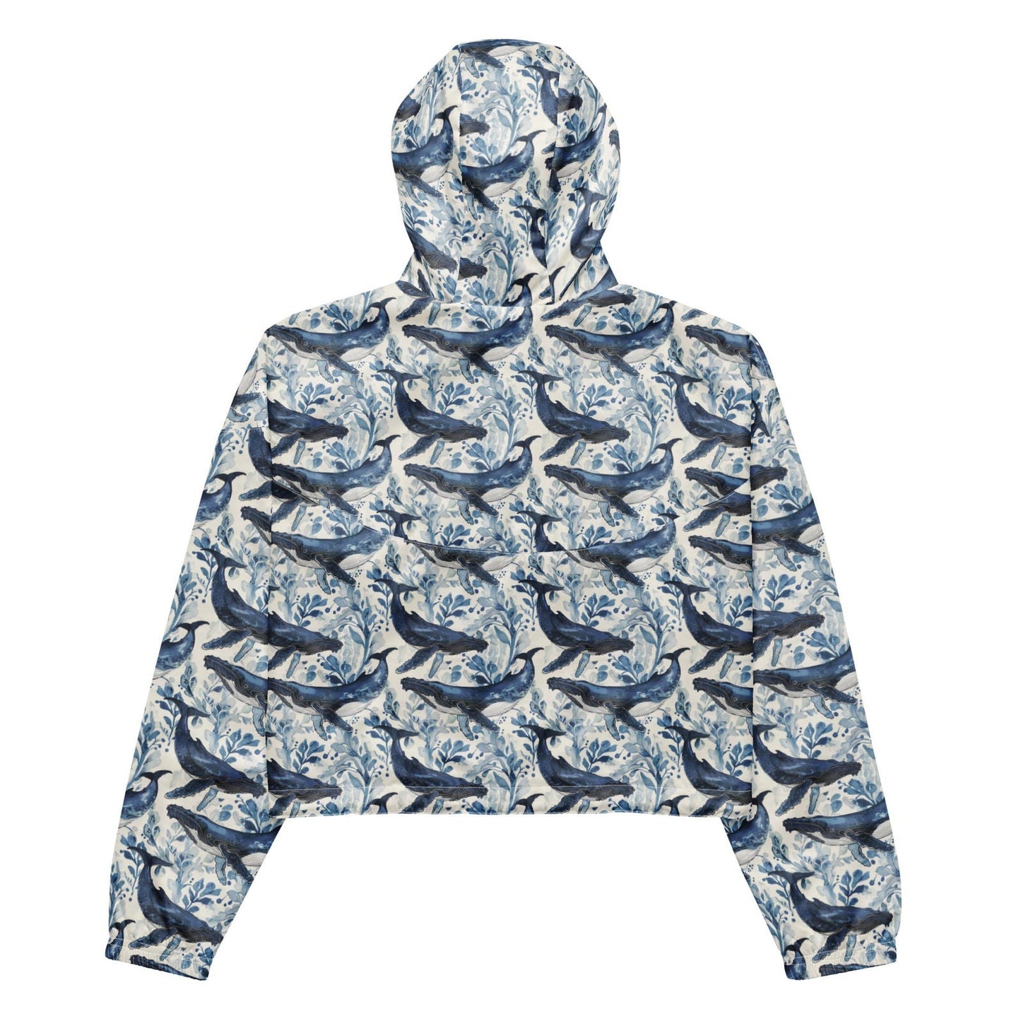 Humpback Whale Song Women’s cropped Windbreaker - 