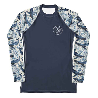 Humpback Whale Song Women's Rash Guard Solid - 