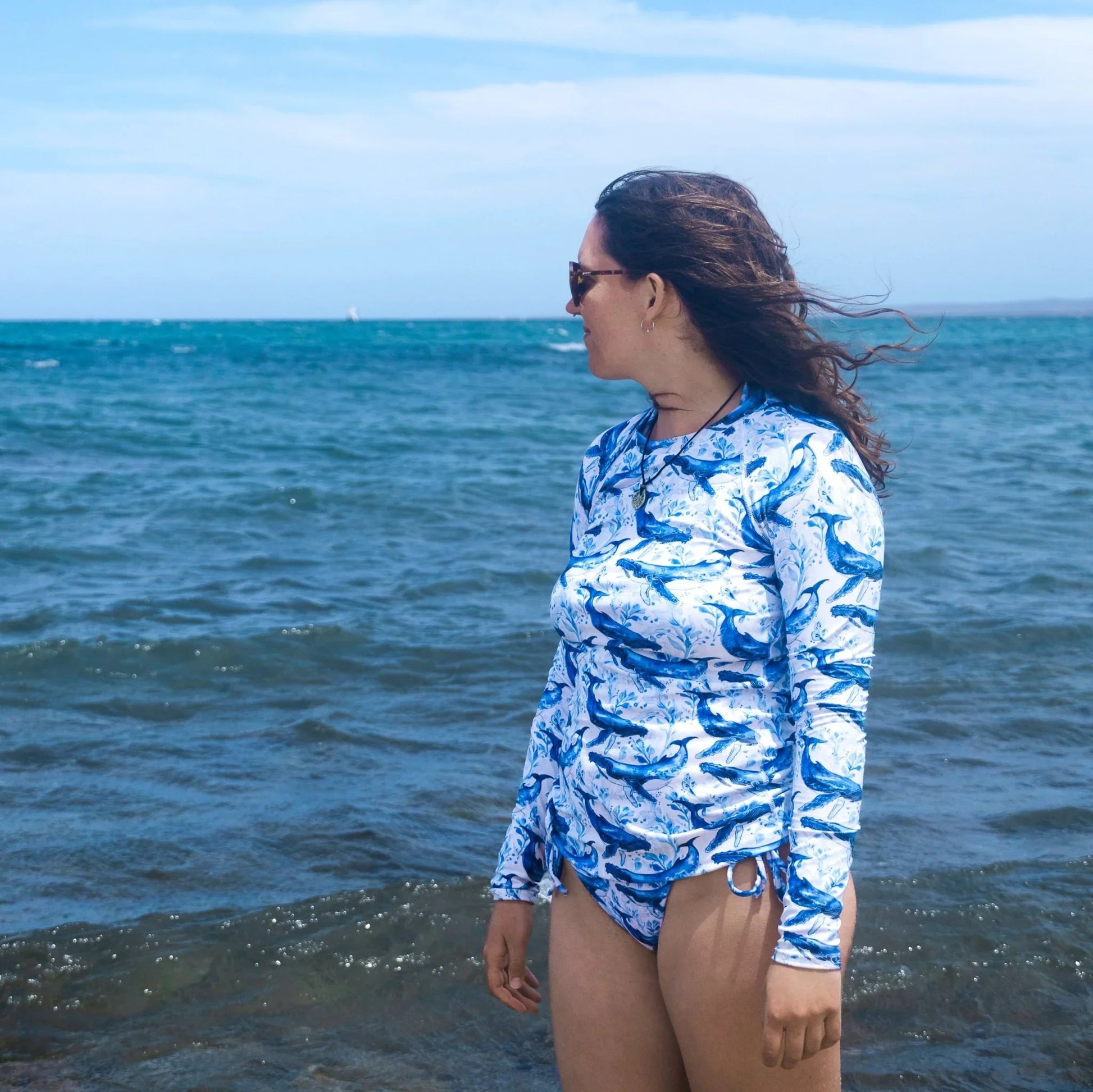 Humpback Whale Song Women's Rash Guard - 