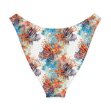 Invasive Lionfish Eco High-Leg Cheeky Bikini Bottom -  - ["coral","fish","Invasive Lionfish","swim","women"]