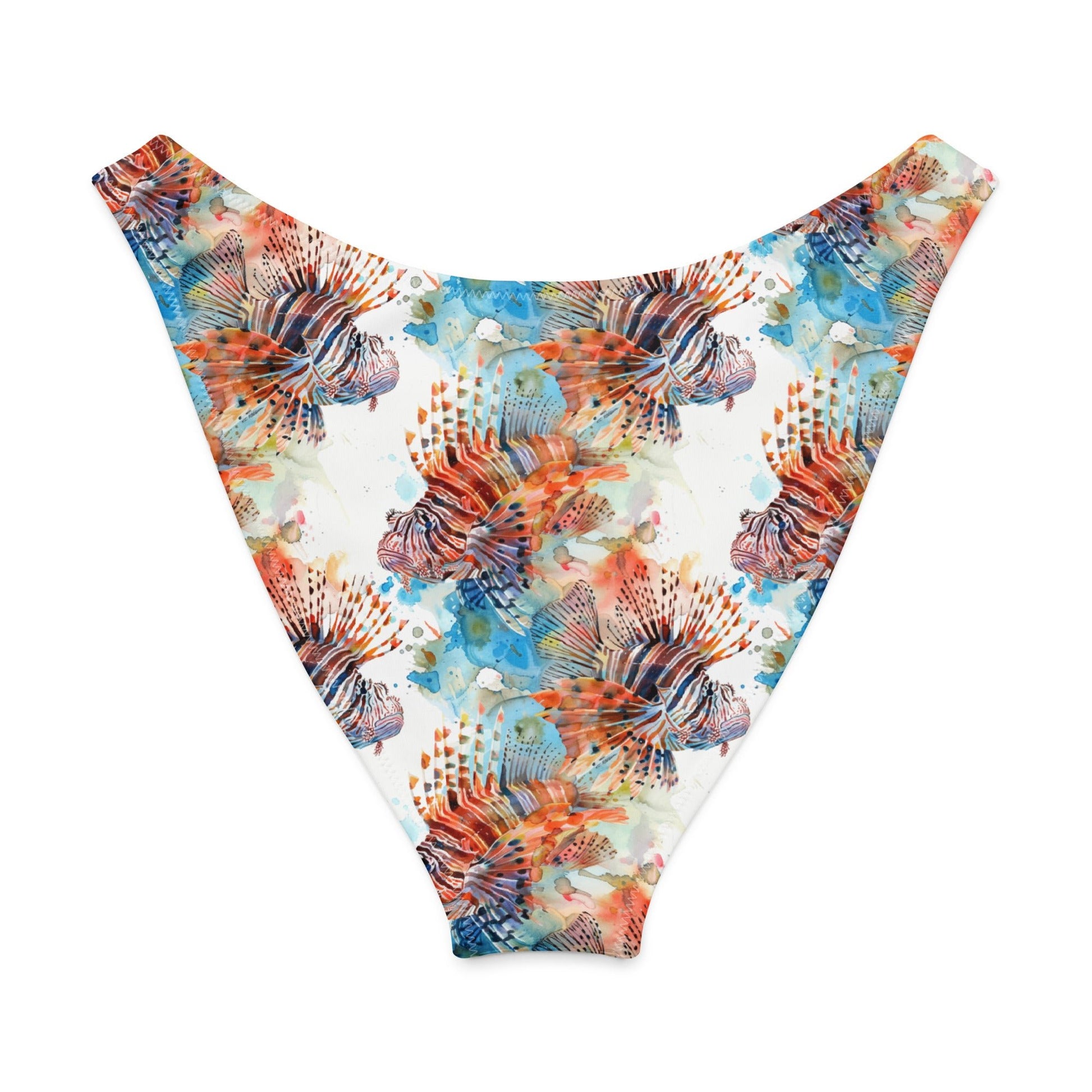 Invasive Lionfish Eco High-Leg Cheeky Bikini Bottom - 