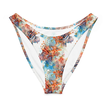 Invasive Lionfish Eco High-Leg Cheeky Bikini Bottom - 
