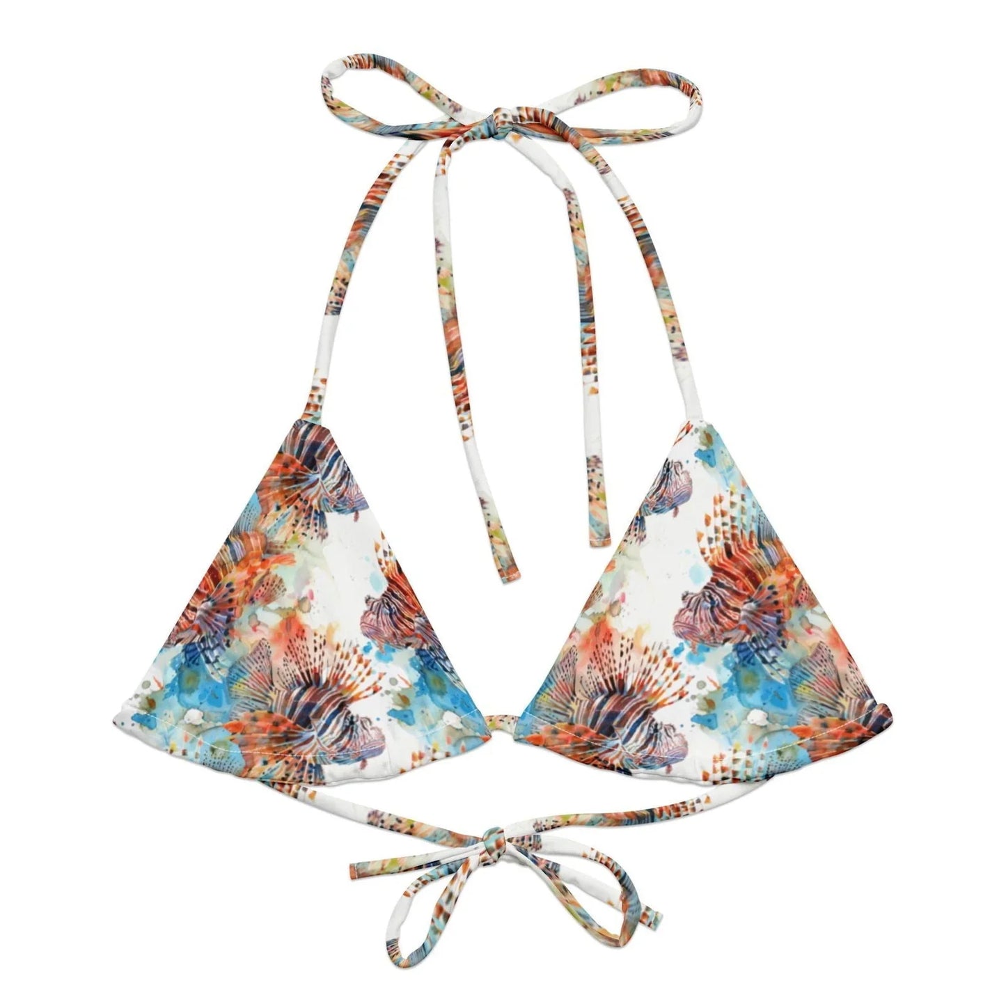 Invasive Lionfish Eco String Bikini Top - 