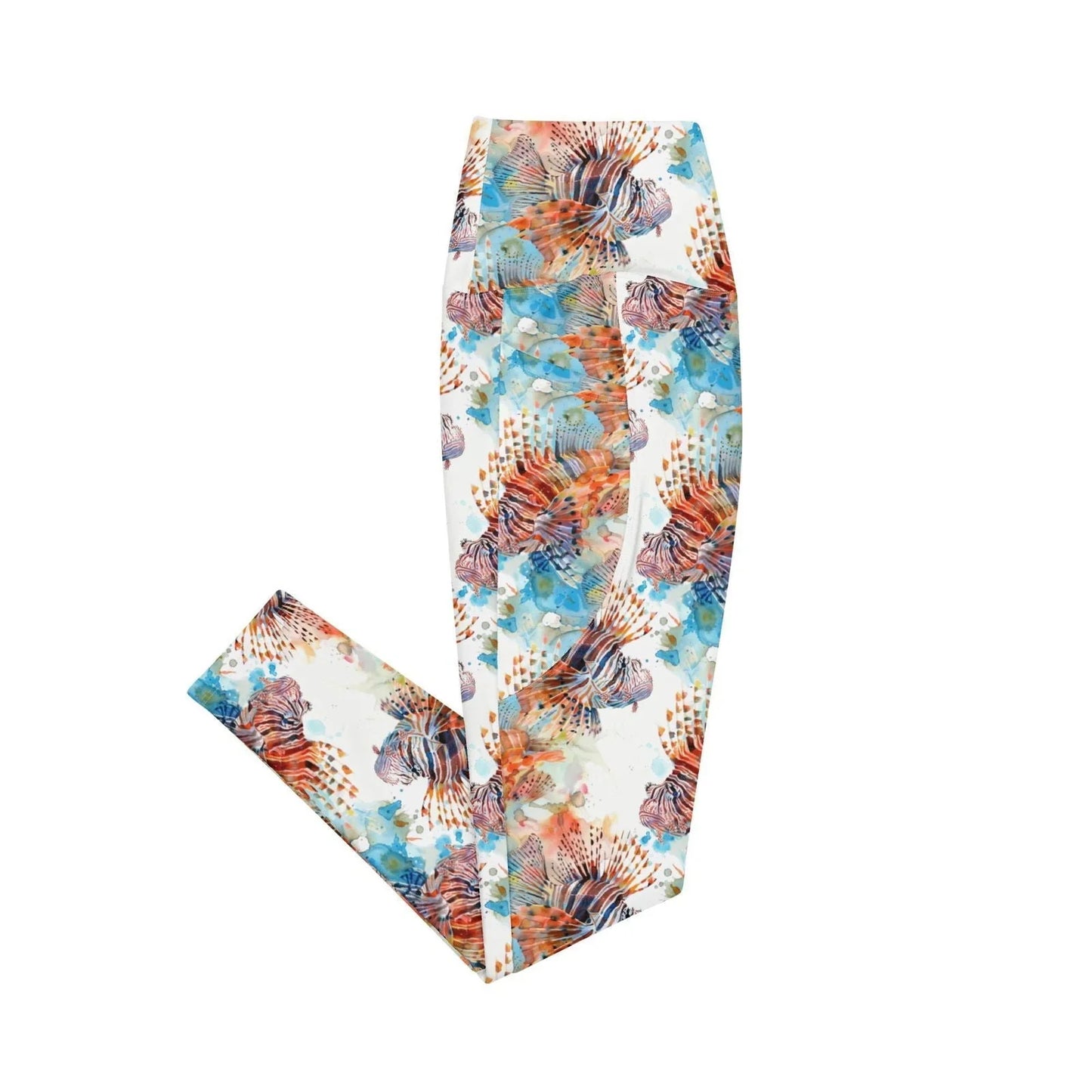 Invasive Lionfish Eco Swim Leggings With Pockets - 