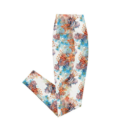 Invasive Lionfish Eco Swim Leggings With Pockets - 