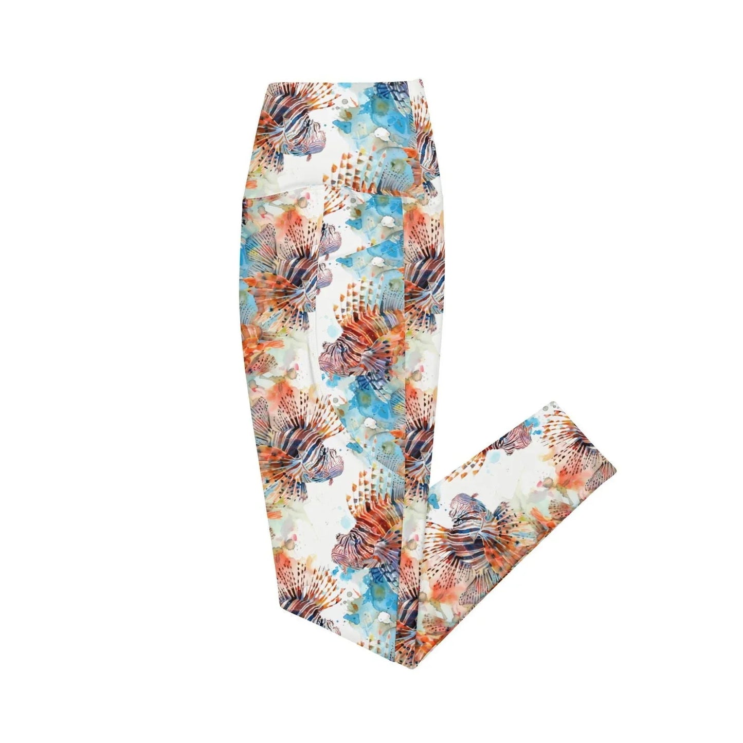 Invasive Lionfish Eco Swim Leggings With Pockets - 
