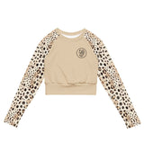 Leopard Shark Eco Cropped Rash Guard Solid -  - ["Leopard Shark","rash guard","shark","women"]