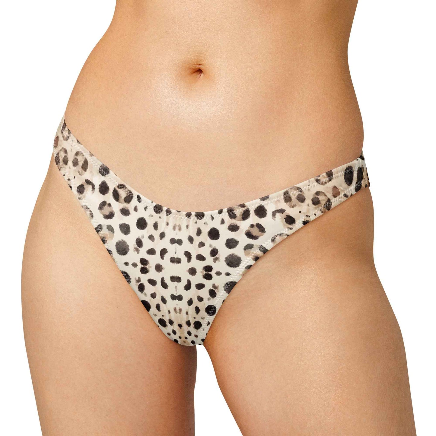 Leopard Shark Eco High-Leg Cheeky Bikini Bottom - 