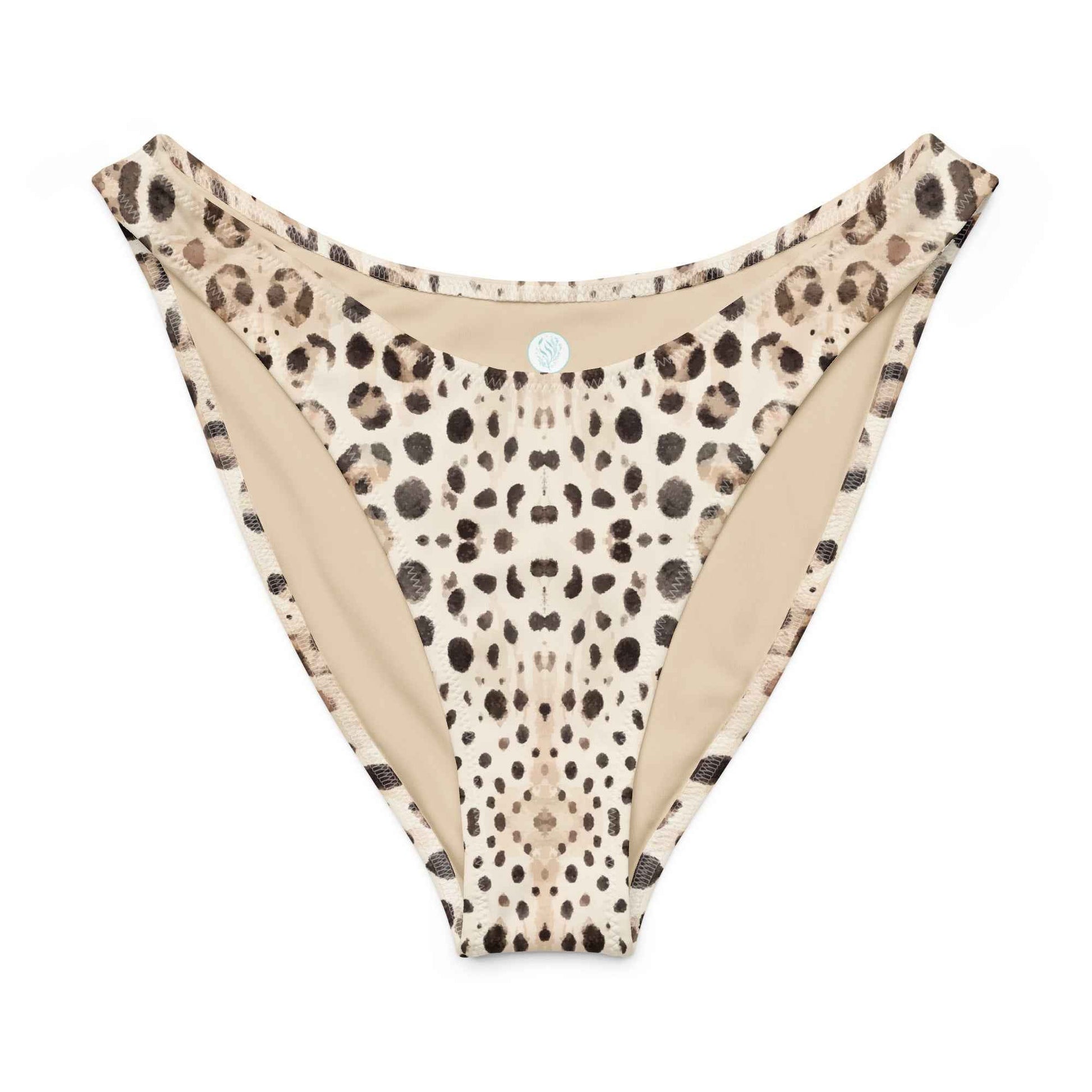 Leopard Shark Eco High-Leg Cheeky Bikini Bottom - 