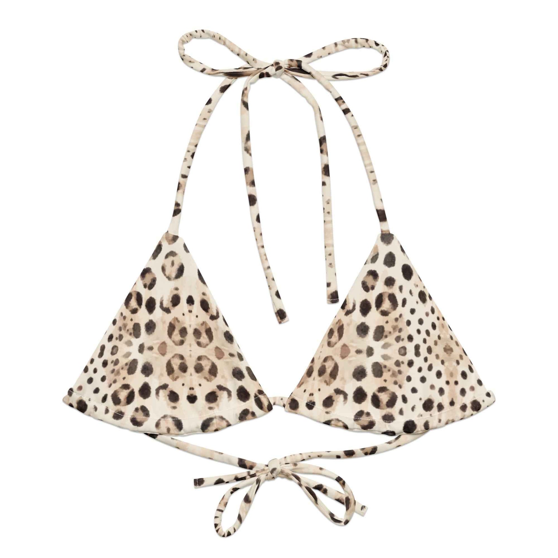 Leopard Shark Eco String Bikini Top - 