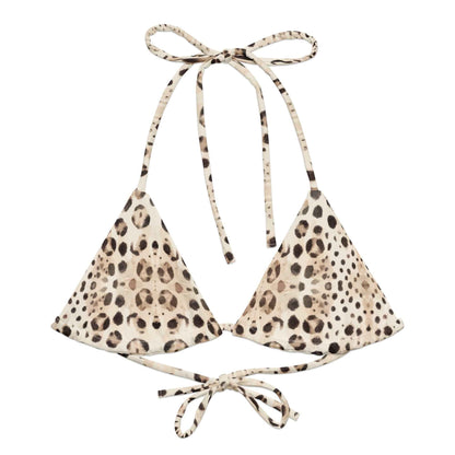 Leopard Shark Eco String Bikini Top - 