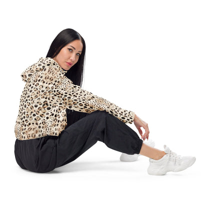 Leopard Shark Women’s Cropped Windbreaker - 
