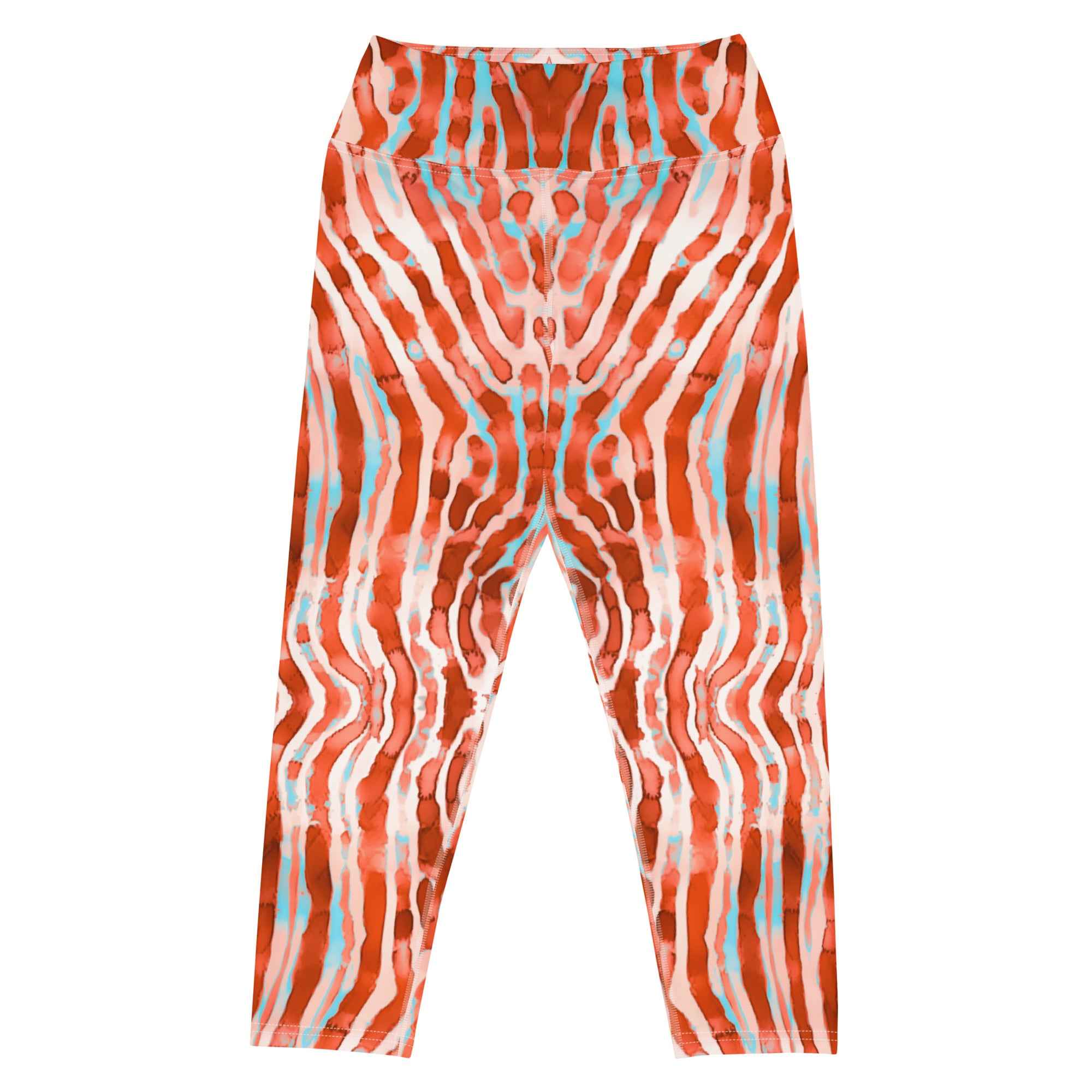 Lionfish Stripes Capri Swim Leggings -  - ["fish","leggings","lionfish stripes","women"]