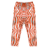 Lionfish Stripes Capri Swim Leggings -  - ["fish","leggings","lionfish stripes","women"]