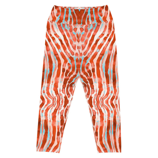 Lionfish Stripes Capri Swim Leggings - 